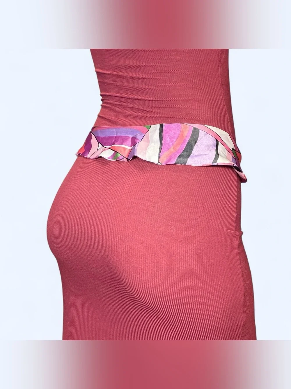 Y2K Pink Satin Scarf Belt!
